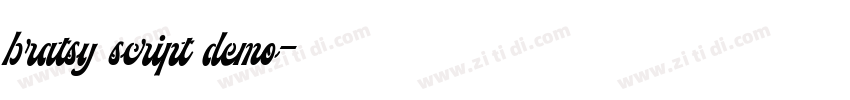 bratsy script demo字体转换